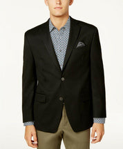 Michael Kors Mens Classic fit Sport Coat Blazer 42 L Black Solid Stretch