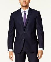 Kenneth Cole Reaction Mens Slim fit 2 Piece Suit 36 S / 29 Waist Blue Check