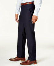 Kenneth Cole Mens Slim fit Dress Pants 34 / 34 Navy Blue Solid Stretch