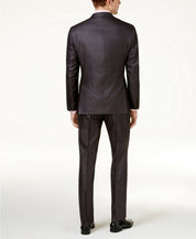 Kenneth Cole Mens Slim fit Suit Jacket Blazer 48 R Gun Metal Grey Solid Stretch