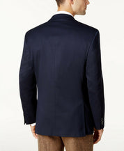 Michael Kors Mens Modern fit Sport Coat Blazer 38 R Navy Blue Solid Stretch