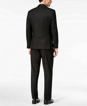Marc New York Mens Classic fit 2 Piece Suit 44 S / 37 Waist Black Solid