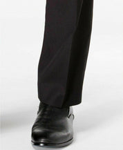 Andrew Marc Mens Slim fit 2 Piece Suit 42 R / 35 Waist Black Solid Stretch