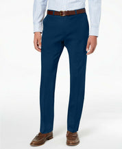 Tommy Hilfiger Men Modern fit Dress Pants 46 / 34 Blue Solid Stretch