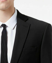Calvin Klein Mens Slim fit Suit Jacket Blazer 42 S Black Solid
