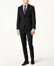 Calvin Klein Mens Skinny fit Suit Jacket Blazer 38 S Black Solid Stretch