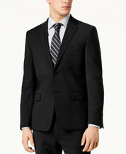Calvin Klein Men Skinny fit Wool Suit Jacket Blazer 40 S Black Solid