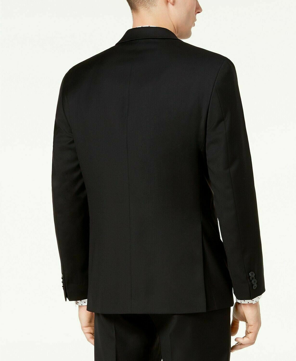Michael Kors Men's Suit Jacket 48R Black Classic-Fit Airsoft Stretch Solid