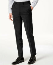 Calvin Klein Mens Skinny fit Dress Pants 34 / 32 Black Solid