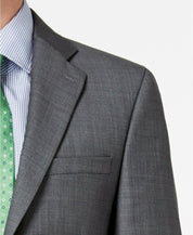 Calvin Klein Mens Slim fit Sharkskin Suit Jacket Blazer 42 R Grey Stretch