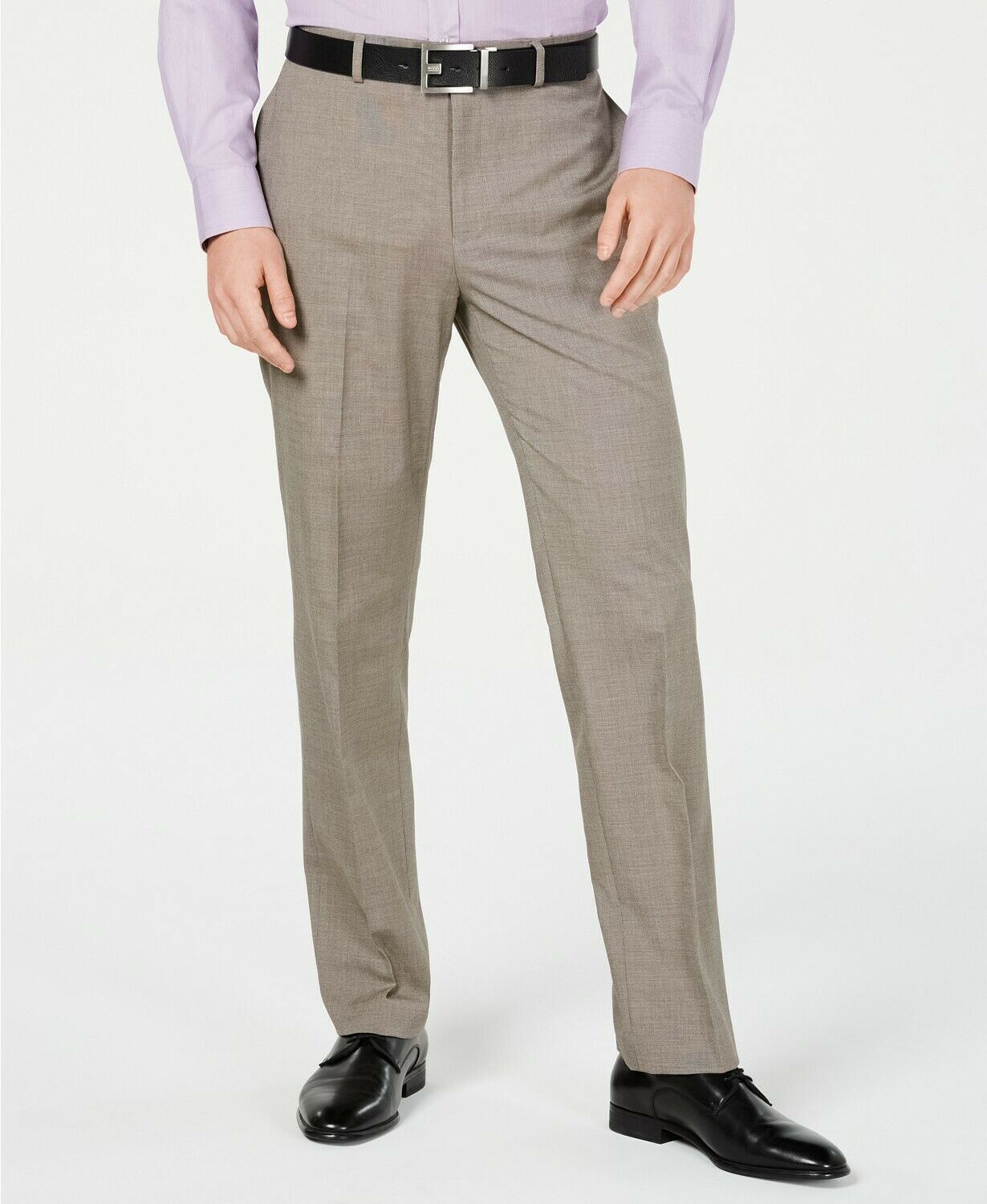 Van Heusen Mens Suit Pants 33 x 32 Slim-Fit Flex Wrinkle-Resistant Light Brown