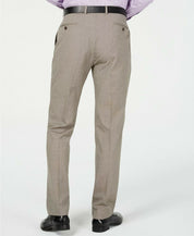 Van Heusen Mens Suit Pants 33 x 32 Slim-Fit Flex Wrinkle-Resistant Light Brown