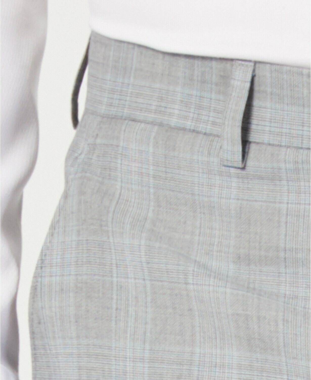 Michael Kors Men's Modern Fit Plaid Suit Dress Pants Grey Plaid 30 x 32