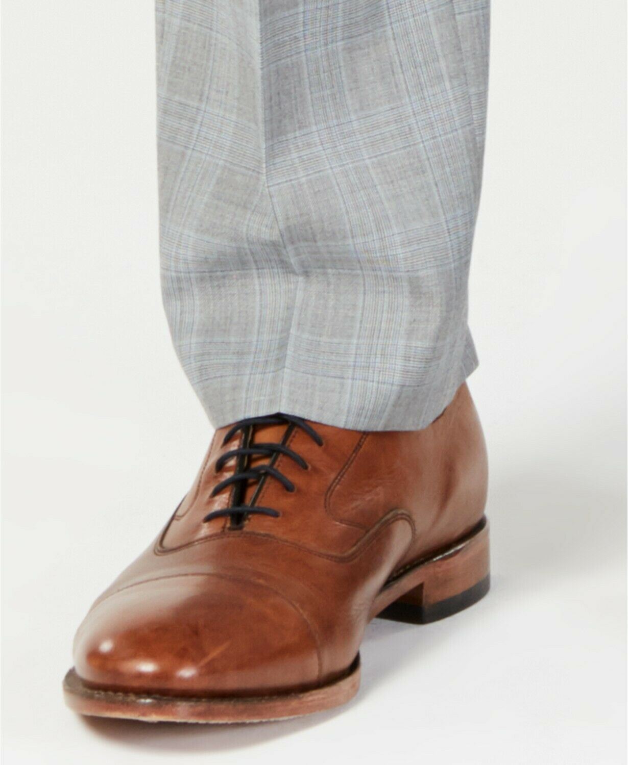 Michael Kors Men's Modern Fit Grey Plaid Dress Pants 36 x 32