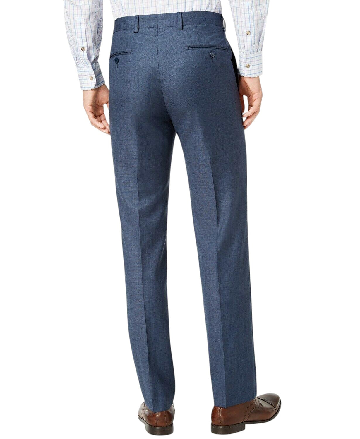 Calvin Klein Mens Slim fit Wool Dress Pants 28 / 29 Blue Solid
