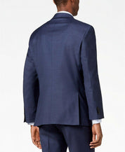 Tommy Hilfiger Men's Modern-Fit Blue Sharkskin Suit Jacket 56L