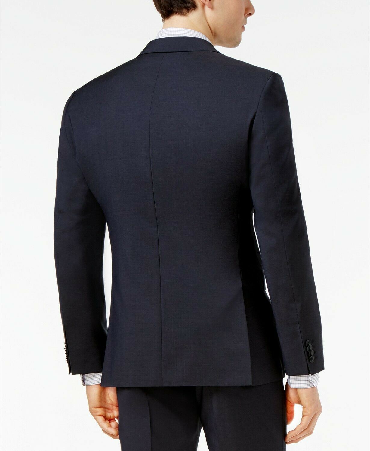 Hugo Boss Mens Modern fit Suit Jacket Blazer 42 L Navy Blue Solid