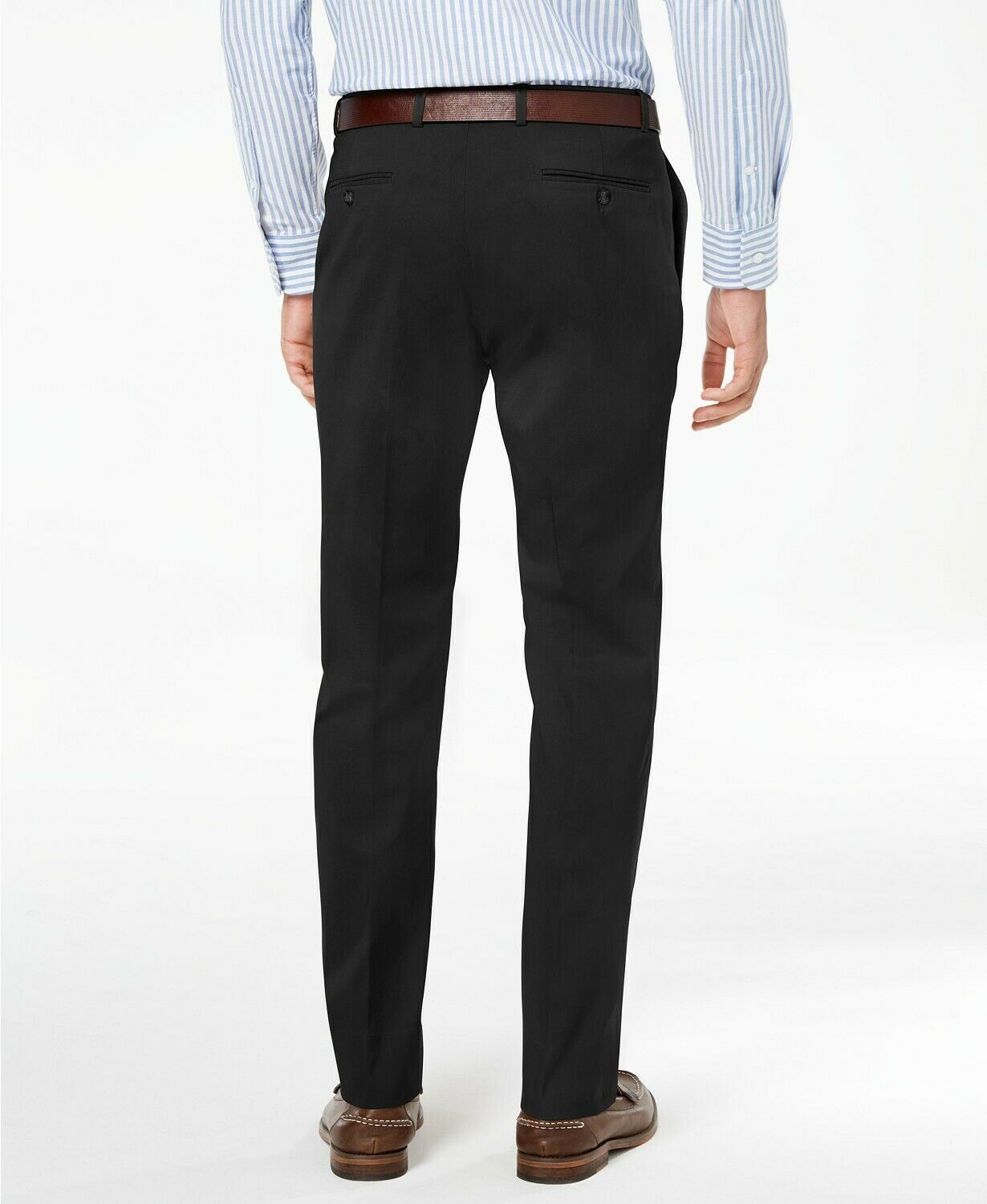 Tommy Hilfiger Mens Modern fit Dress Pants 38 / 29 Black Solid Stretch