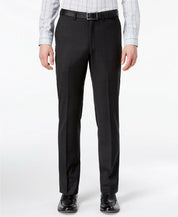 DKNY Men's Modern-Fit Stretch Textured Dress Pants 30 x 30 Black