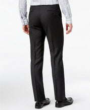 DKNY Men's Modern-Fit Stretch Textured Dress Pants 30 x 30 Black