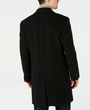 Nautica Mens Regular Fit Wool Overcoat Coat 48 Regular Charcoal Grey