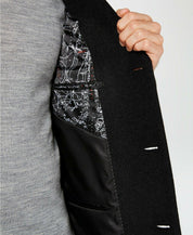 Nautica Mens Regular Fit Wool Overcoat Coat 48 Regular Charcoal Grey