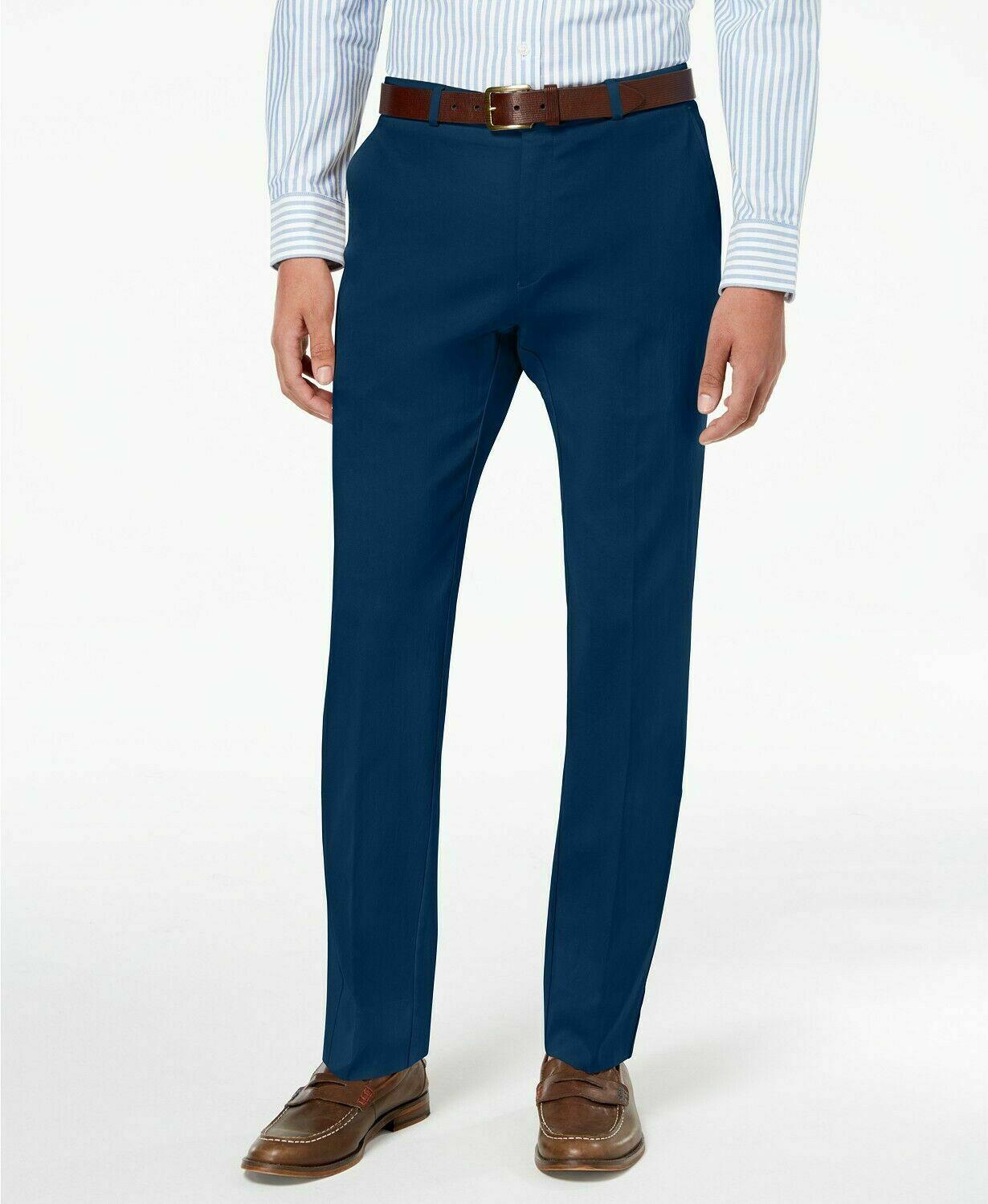 Tommy Hilfiger Mens Modern fit Dress Pants 40 / 29 Navy Blue Solid