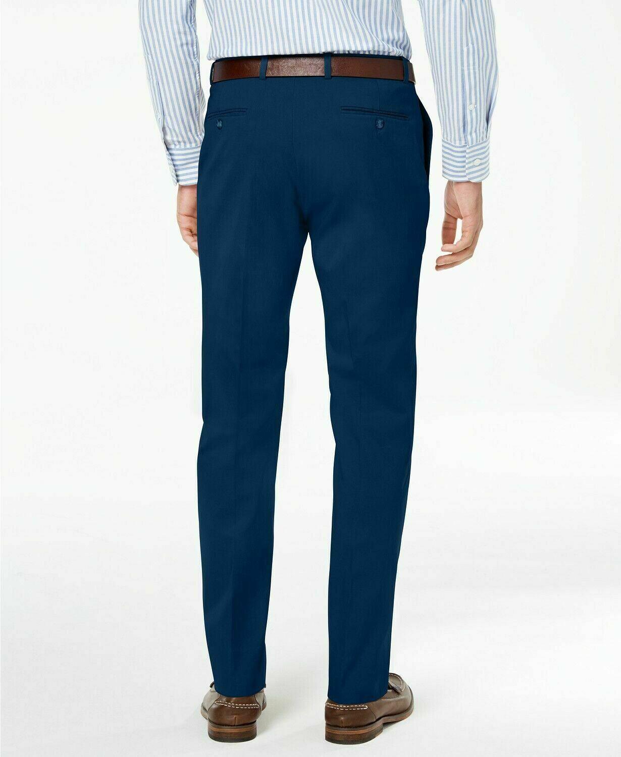 Tommy Hilfiger Mens Modern fit Dress Pants 40 / 29 Navy Blue Solid