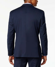 Alfani Mens Slim fit Suit Jacket Blazer 38 R Navy Blue Solid Stretch