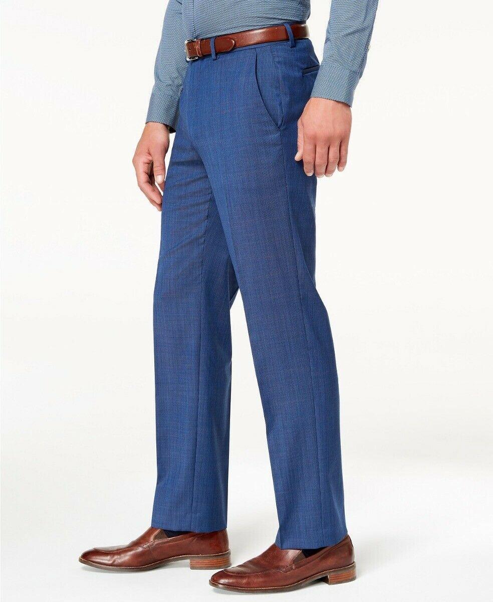 Michael Kors Mens Regular fit Suit Jacket Blazer 48 R Blue Solid Stretch