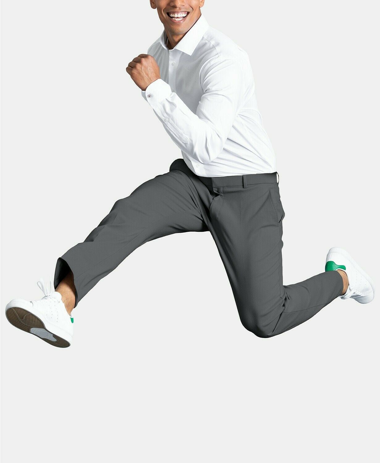 Tommy Hilfiger Mens Modern Fit Dress Pants 30 / 32 Charcoal Grey Solid Stretch