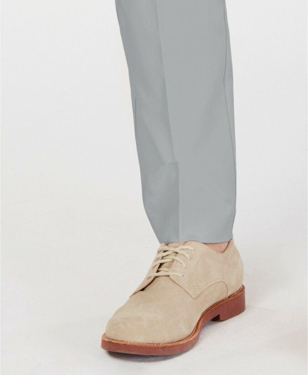 Tommy Hilfiger Mens Modern fit Dress Pants 50 / 30 Grey Solid Stretch