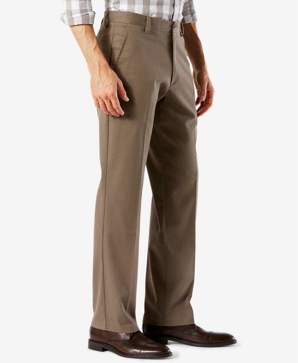 Dockers Men's Easy Stretch Pants Dark Pebble Brown 36 x 29