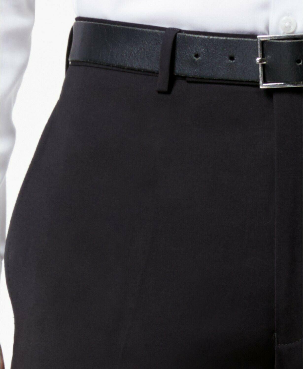 Calvin Klein Mens Slim fit Dress Pants 40 / 30 Black Solid Stretch