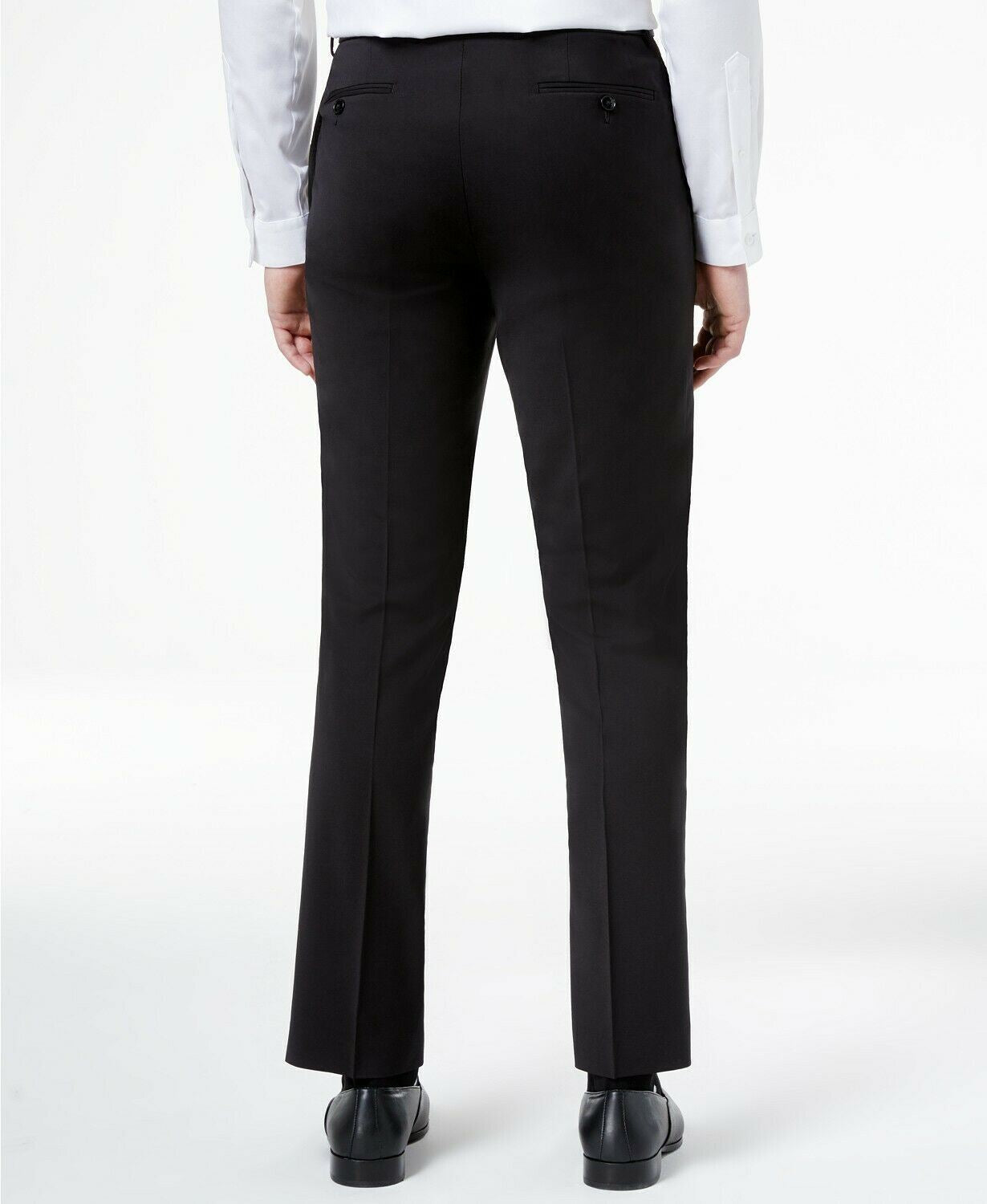 Calvin Klein Mens Slim fit Dress Pants Pants 30 / 32 Black Solid Stretch