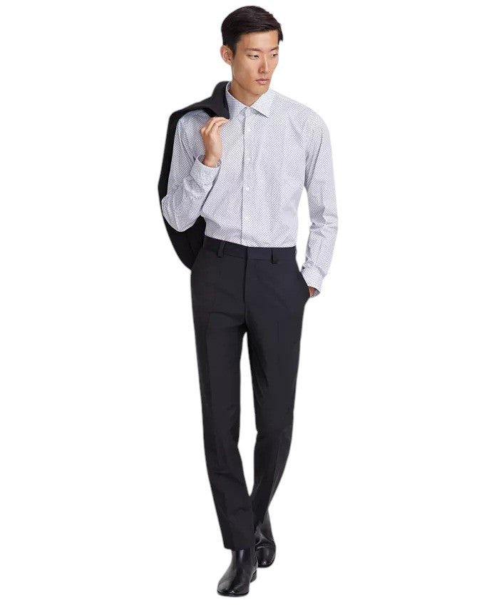 Hugo Boss Mens Modern fit Wool Dress Pants 40 / 32 Black Solid