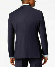 Calvin Klein Mens Slim fit Suit Jacket Blazer 48 R Navy Solid Stretch