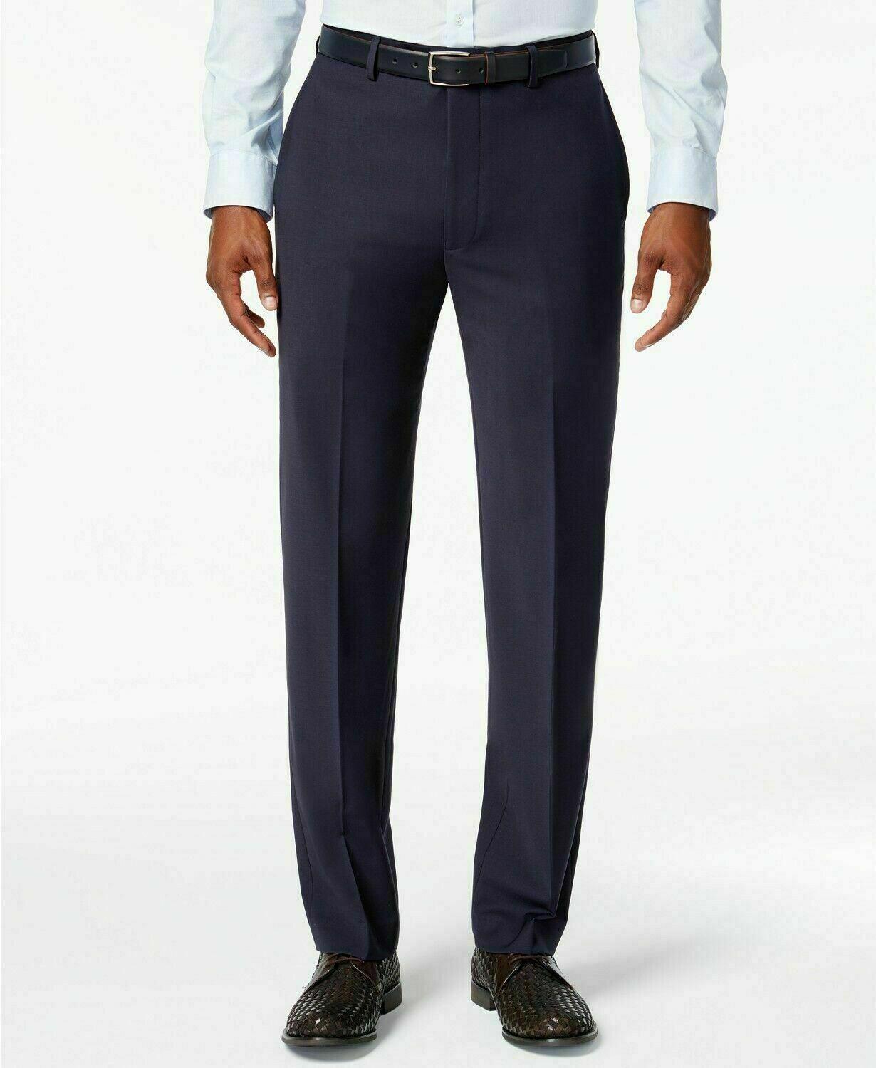 Calvin Klein Mens Slim fit Suit Jacket Blazer 48 R Navy Solid Stretch