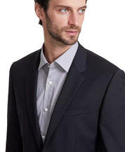 Hugo Boss Mens Slim fit Suit Jacket Blazer 42 L Black Solid Stretch Wool