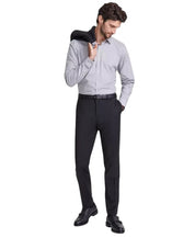 Hugo Boss Mens Slim fit Dress Pants 40 / 32 Black Solid Stretch Wool