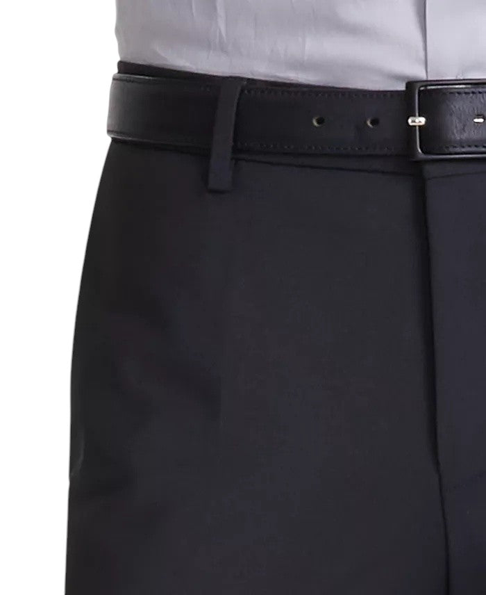 Hugo Boss Mens Slim fit Dress Pants 40 / 32 Black Solid Stretch Wool