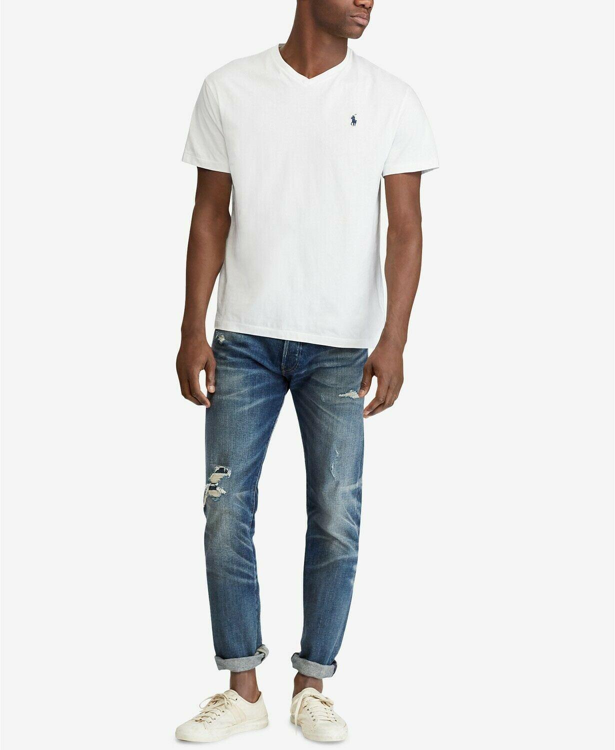 Polo Ralph Lauren Mens Classic fit Short Sleeve T-Shirt Shirt Large White Solid