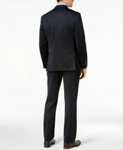 Van Heusen Mens Classic fit 2 Piece Suit 40 R / 33 Waist Blue Solid