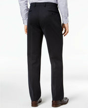 Van Heusen Mens Classic fit 2 Piece Suit 46 R / 39 Waist Navy Blue Solid Stretch