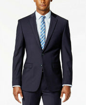 Calvin Klein Mens Slim fit Suit Jacket Blazer 36 R Blue Solid