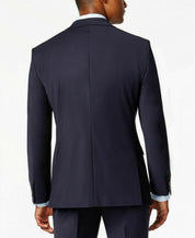 Calvin Klein Men Slim fit Suit Jacket Blazer 36 R Blue Solid Stretch