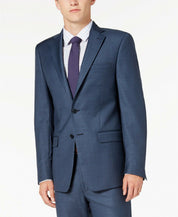 Calvin Klein Mens Slim fit Wool Suit Jacket Blazer 40 L Blue Solid
