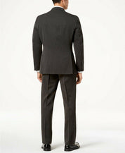 Nautica Mens Modern fit 2 Piece Suit 50 R / 45 Waist Charcoal Grey Solid Stretch