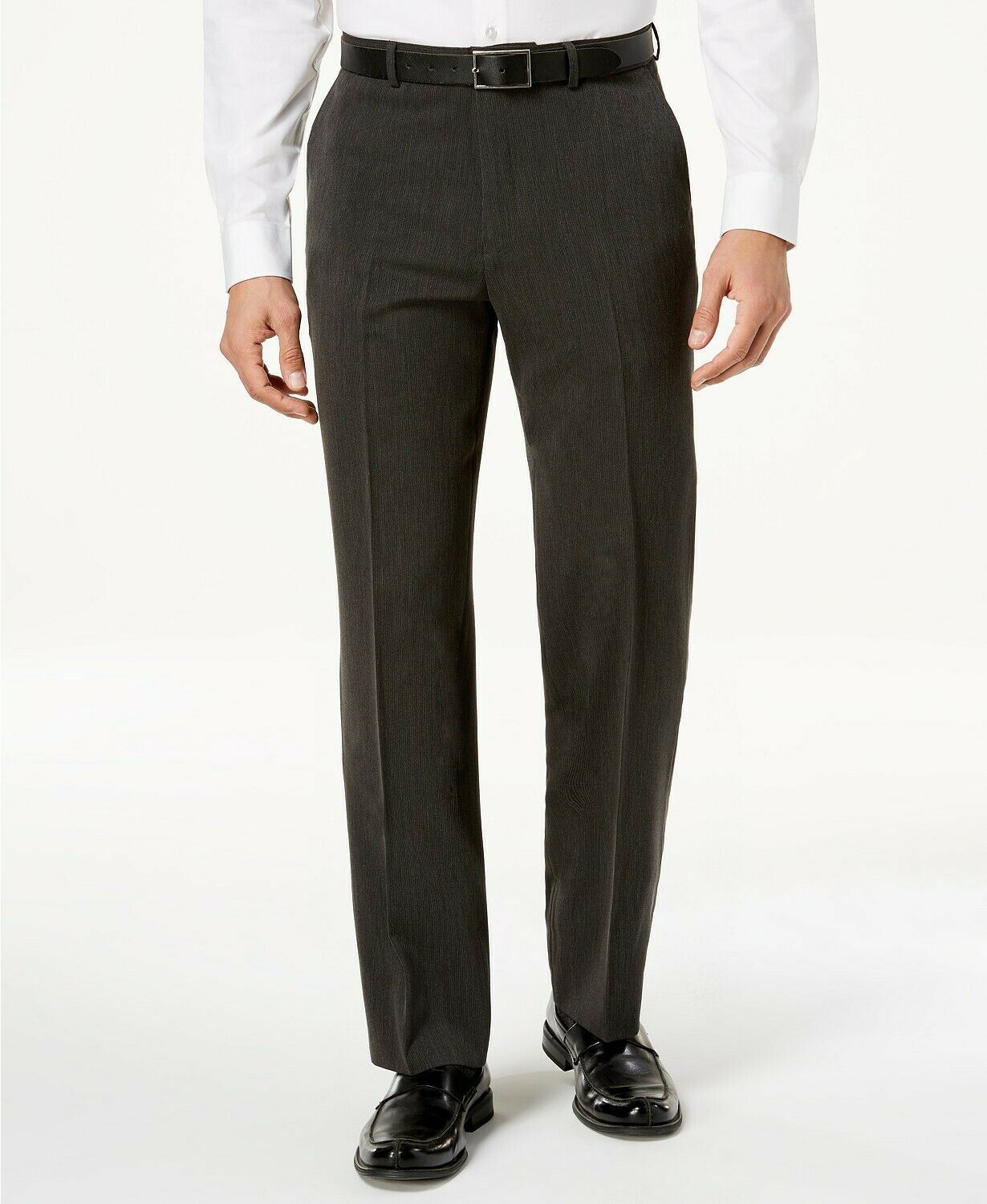 Nautica Mens Modern fit 2 Piece Suit 46 R / 40 Waist Charcoal Grey Solid Stretch