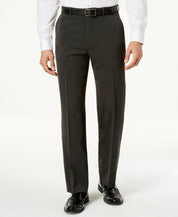 Nautica Mens Modern fit 2 Piece Suit 44 R / 38 Waist Charcoal Grey Solid Stretch